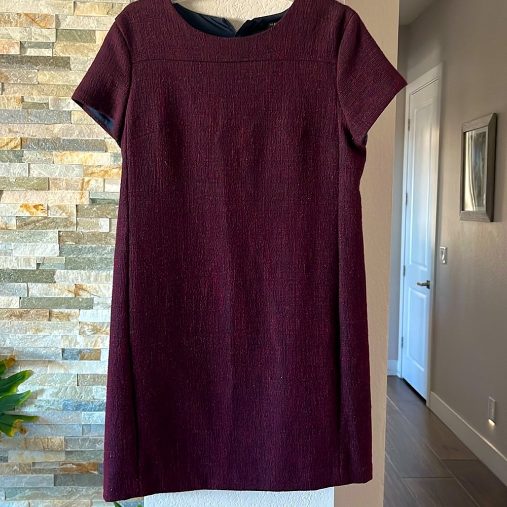 Burgundy and Navy Sheath Dress- Banana Republic